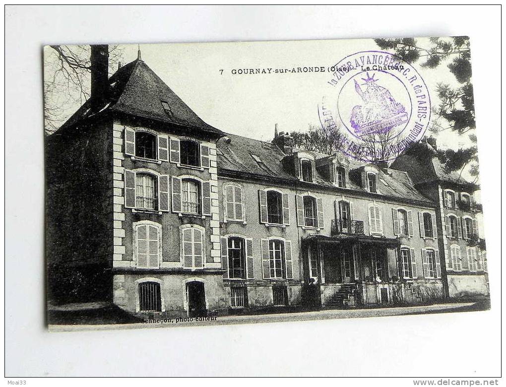 Carte Postale Ancienne : GOURNAY-SUR-ARONDE : Le Chateau - Autres & Non Classés