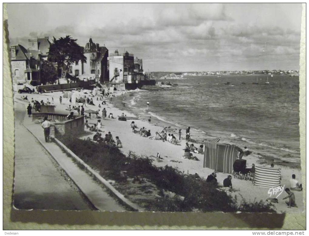 CPSM Grand Format Larmor Plage Morbihan La Plage - Animée Noir Et Blanc - Larmor-Plage