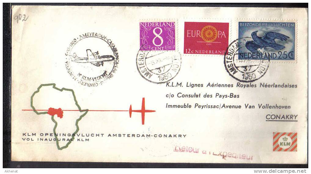 VER902 - KLM Volo Amsterdam Conakry Del 5/11/1960 - Posta Aerea