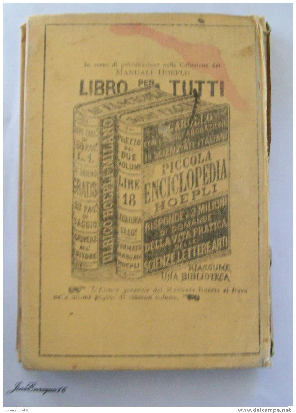DOTTRINA POPOLARE, ULRICO HOEPLI. MANUALI IN QUATTRO LINGUE. MILANO 1891 GIUSEPPE SESSA - Libri Antichi