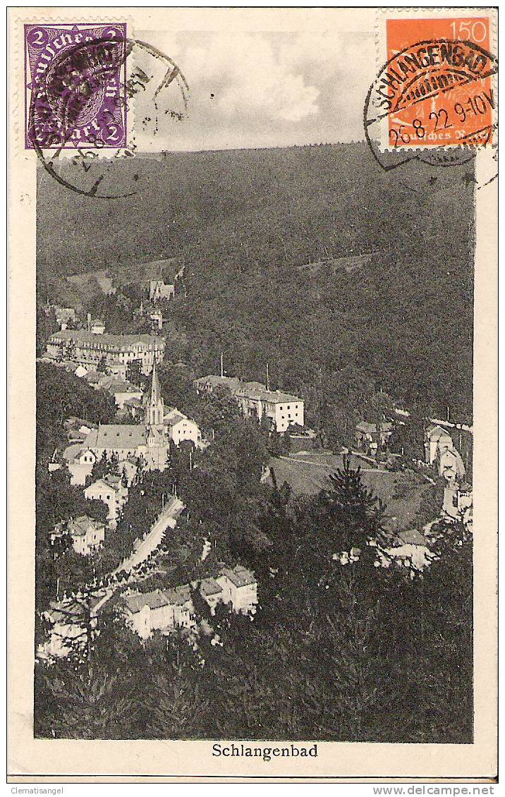 TOP!! SCHLANGENBAD * GESAMTANSICHT * 1922  *!! - Schlangenbad