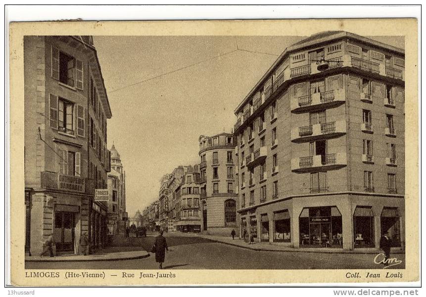 Carte Postale Ancienne Limoges - Rue Jean Jaurès - Limoges