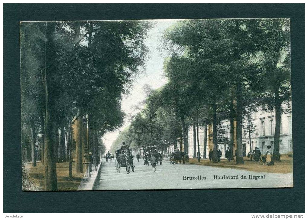 Bruxelles. Boulevard Du Régent. Circule En 1913. Brussel. Cheval. Horse And Wagon. Paard. Bon Etat! New !! - Avenues, Boulevards