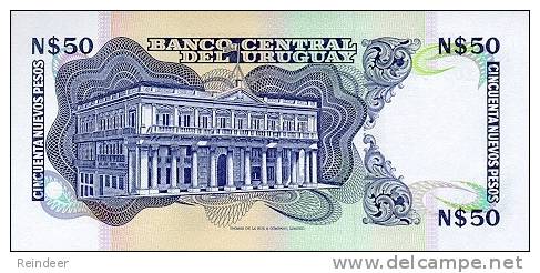 * URUGUAY: 50 Nuevos Pesos (series D,E,F,G 1982/89) UNC - Uruguay