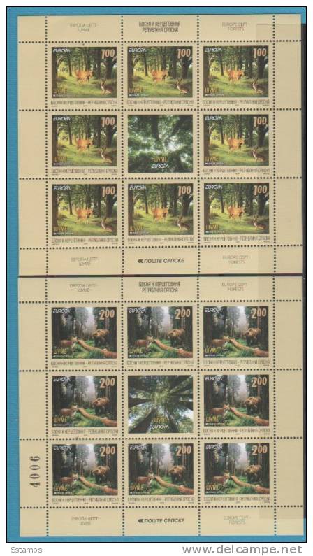 2011-RS  EUROPA CEPT FORESTS BOSNIA SERBISCHE REPUBLIK NEVER HINGED - 2011