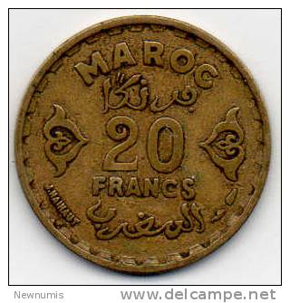 MAROCCO 20 FRANCS 1371 - Marruecos