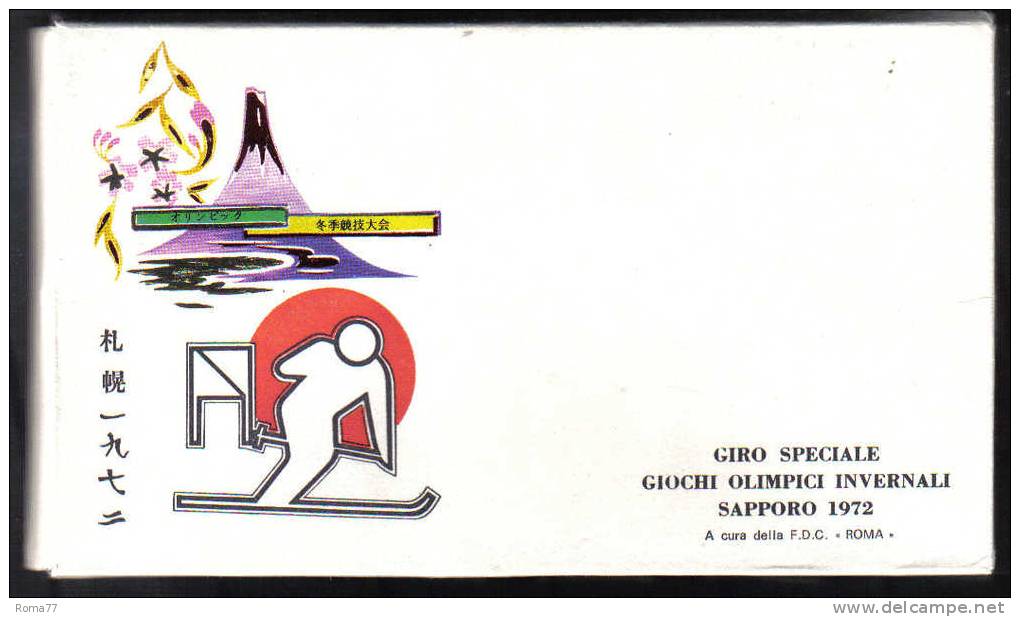 SAPPORO  1972 : 13 FDC Giro Speciale Giochi Olimpici Nella Confezione Originale - Winter 1972: Sapporo