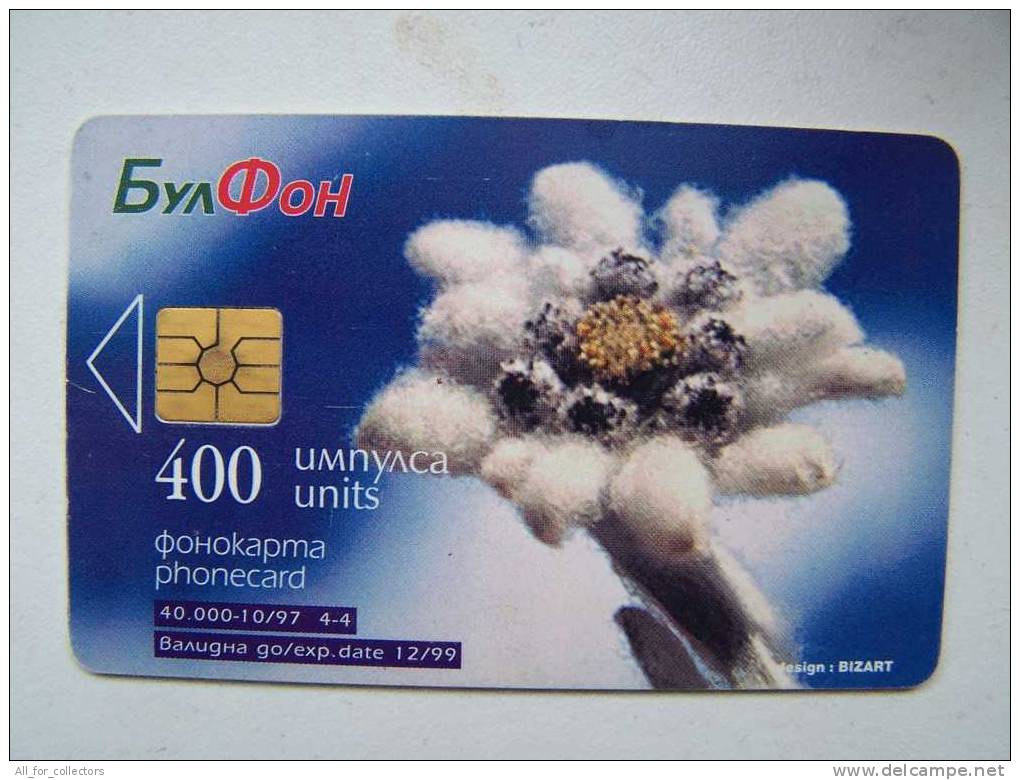 Nice FLOWERS Fleurs Blumen Card Carte Karte From BULGARIA Bulgarie Bulgarien. 400 Units Tirage 40.000 10/97 BulFon Chip - Bulgaria