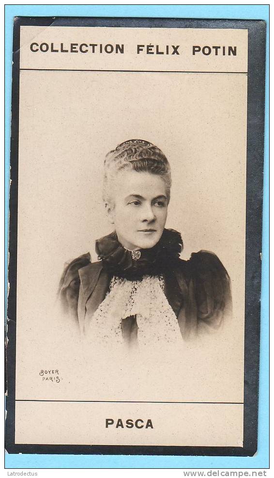 Collection Felix Potin - 1898 - REAL PHOTO - Madame Pasca, Comédienne Dramatique Française - Félix Potin