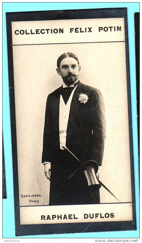 Collection Felix Potin - 1898 - REAL PHOTO - Raphaël Duflos, Artiste Dramatique - Félix Potin