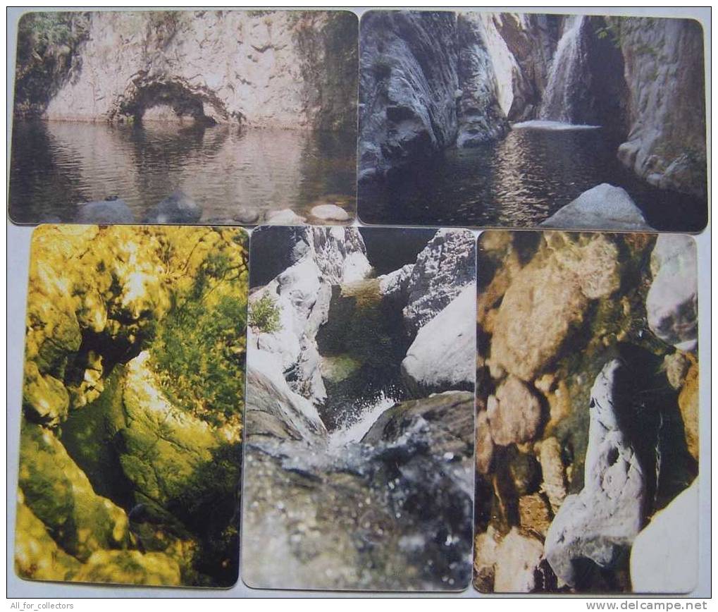 Collection Of 5 CAVES, Mountains, River, Stones, Waterfall Cards Cartes Karten From BULGARIA Bulgarie Bulgarien. 07/01 - Bulgarie