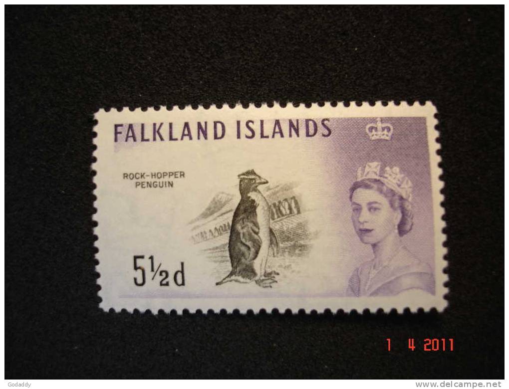 Falkland Is.1960 Q. Elizabeth   51/2d   MH SG199 - Falkland Islands