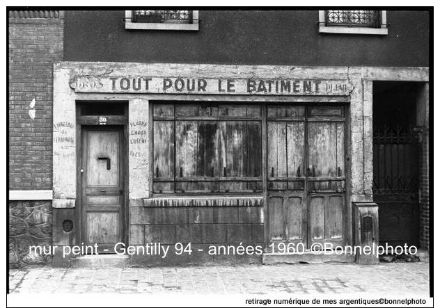 Bonnel Maurice - MUR PEINT - TOUT POUR BATIMENT - GENTILLY 94 -années 1960. . . © - Gentilly