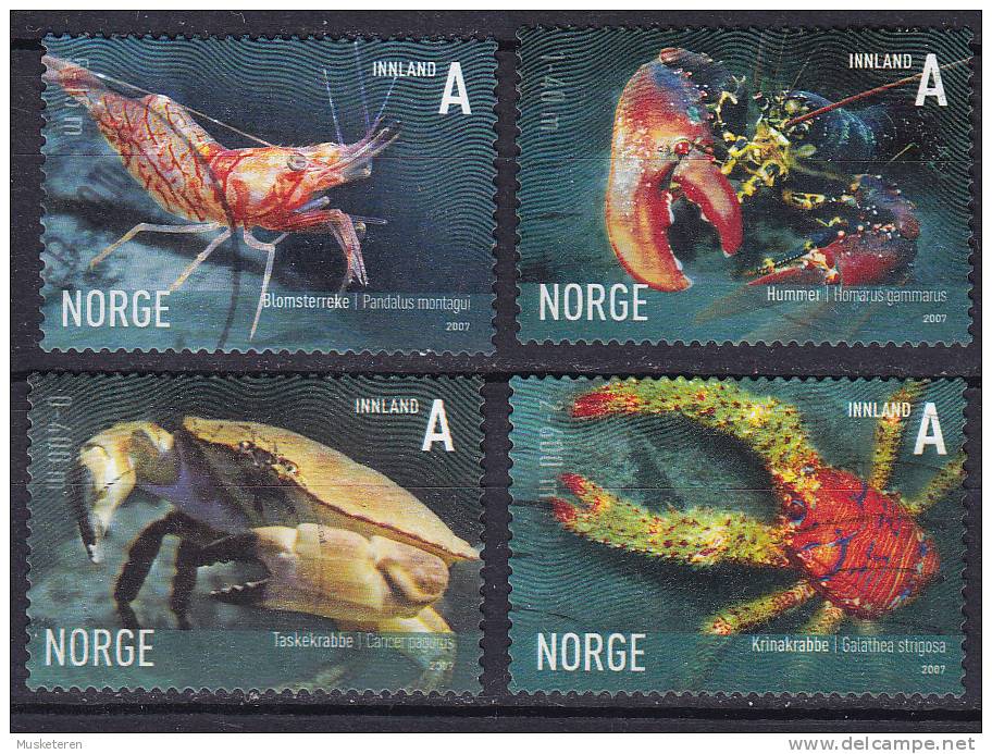 Norway 2007 Mi. 1625-28  A  INNLAND Meerestiere Sea World Animals Set Of 4 !! - Used Stamps