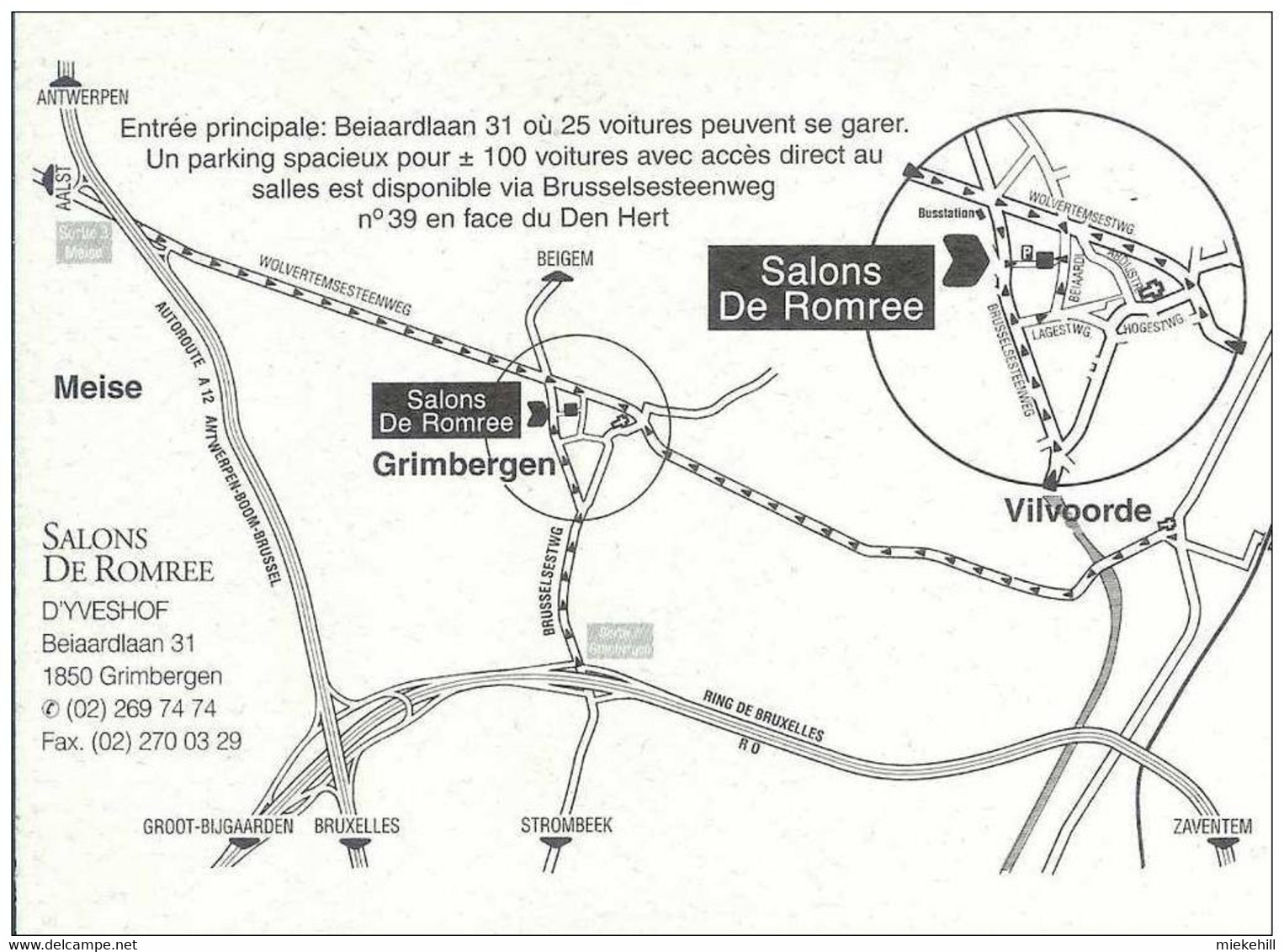 GRIMBERGEN-CARTE PUBLICITAIRE ET MENU DES SALONS DE ROMREE-illustrateur-chèvre-geit-capra - Grimbergen
