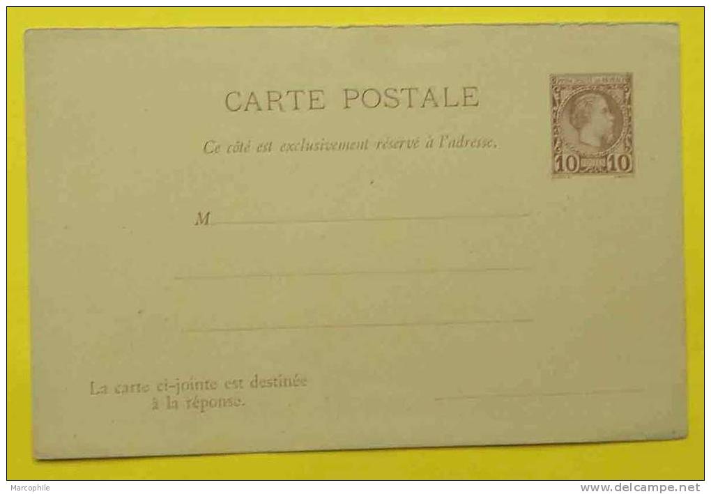 MONACO  / 1886 ENTIER REPONSE - PARTIE I  (ref 1334) - Postal Stationery