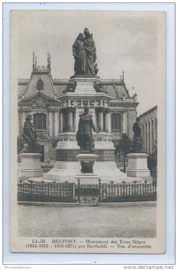 55. BELFORT - Monument Des Trois Sièges (1814-1815 - 1870-1871) Par Bartholdi - Vue D'ensemble - Belfort – Siège De Belfort