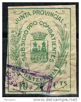 Subsidio Combatiente PONTEVEDRA 10 Cts, Guerra Civil º - Spanish Civil War Labels