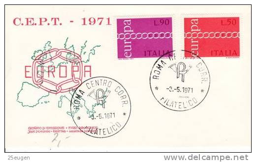 ITALY  1971  EUROPA CEPT FDC - 1971