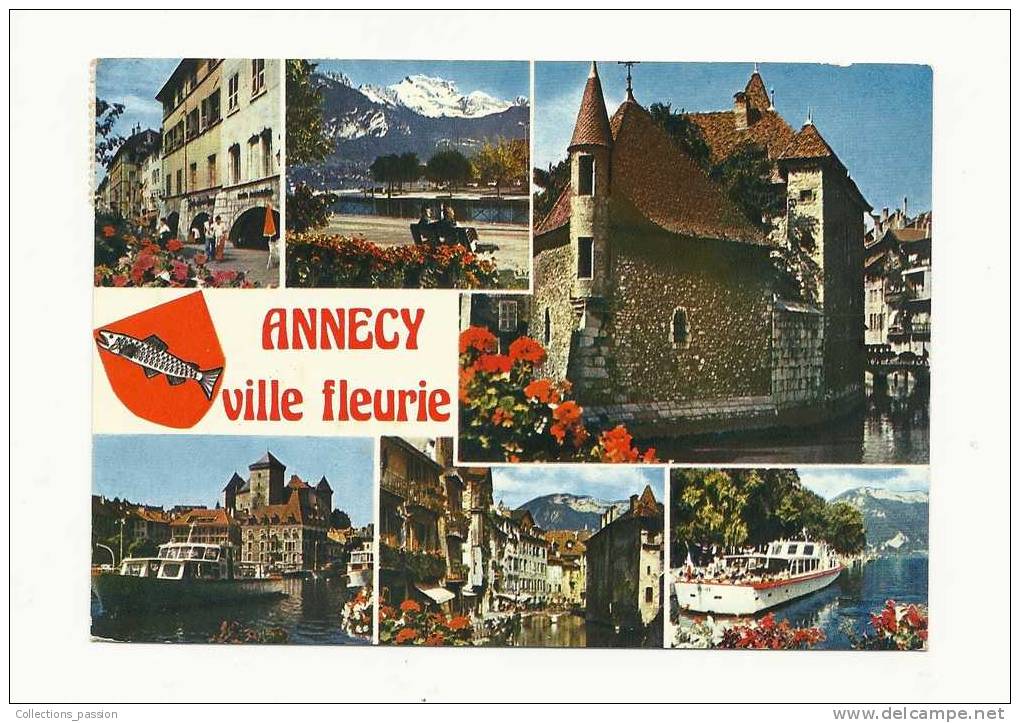 Cp, 74, Annecy, Multi-Vues, Voyagée 1979 - Annecy-le-Vieux