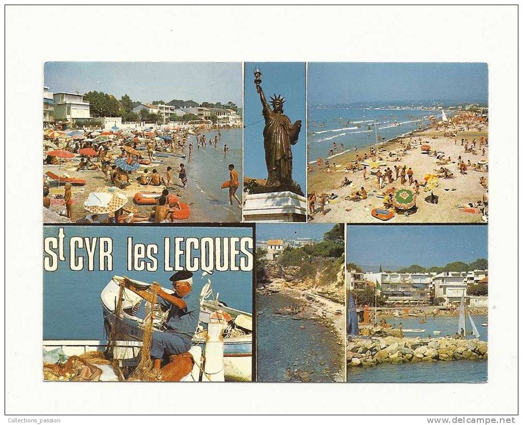 Cp, 83, Saint-Cyr-Les Lecques,  Multi-Vues, Voyagée - Saint-Cyr-sur-Mer