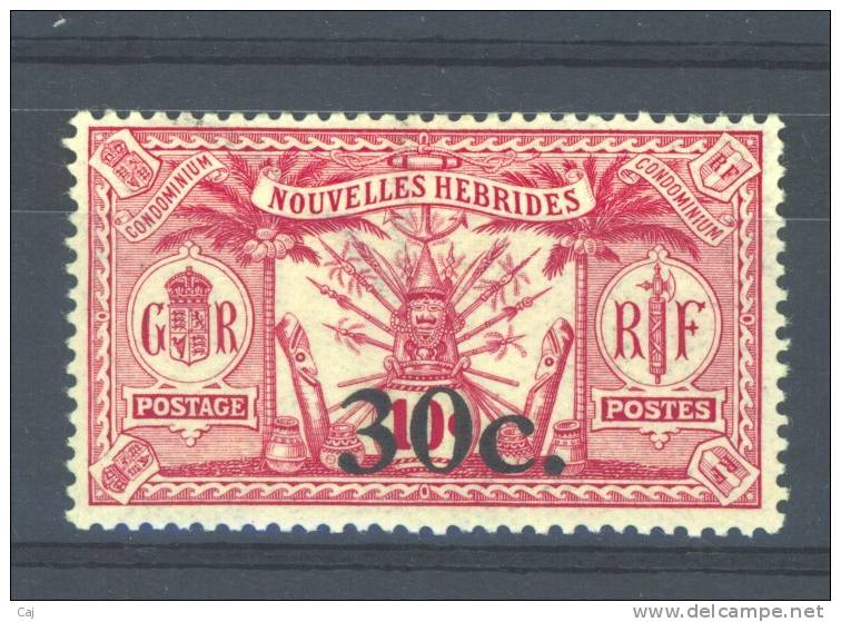 Nouvelles Hébrides  :  Yv  74  *  Sans Filigrane Avec Fragment De Lettre            ,    N2 - Unused Stamps