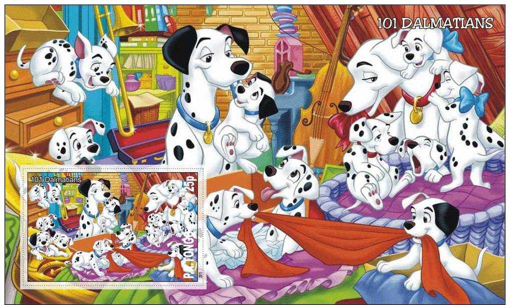 DISNEY  - 101 Dalmatians - THE MOVIE  Souvenir Sheet MNH Imperforated Cinderella - Disney