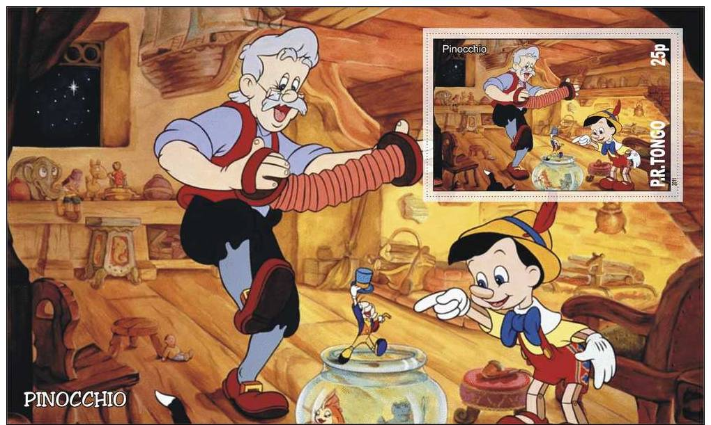 DISNEY  - Pinocchio - THE MOVIE  Souvenir Sheet MNH Imperforated Cinderella - Disney