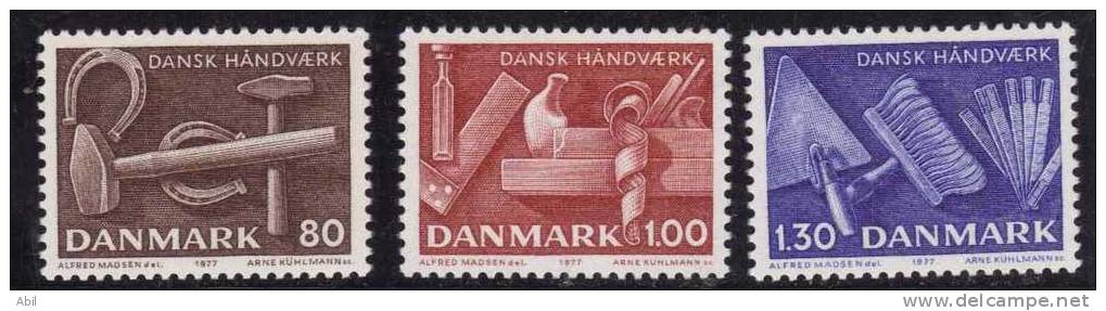 Danemark 1977 N°Y.T. ;  646 à 648** - Nuevos