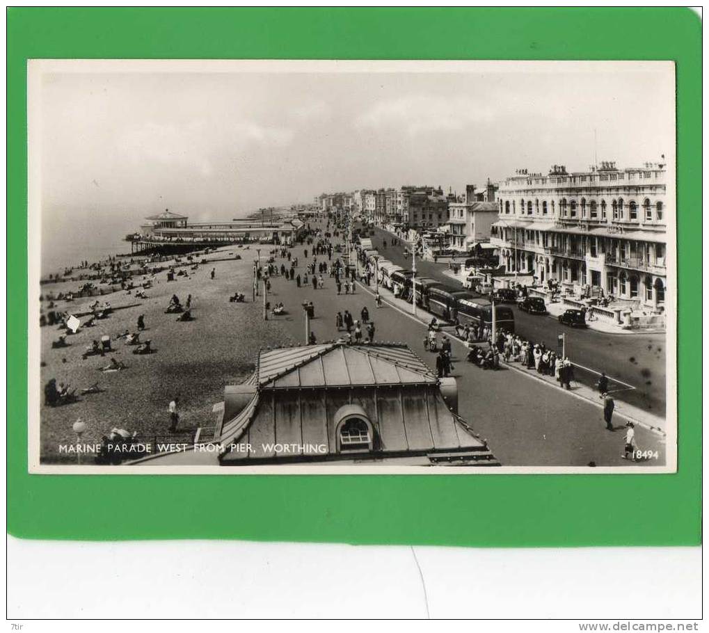 MARINE PARADE WEST FROM PIER WORTHING - Worthing