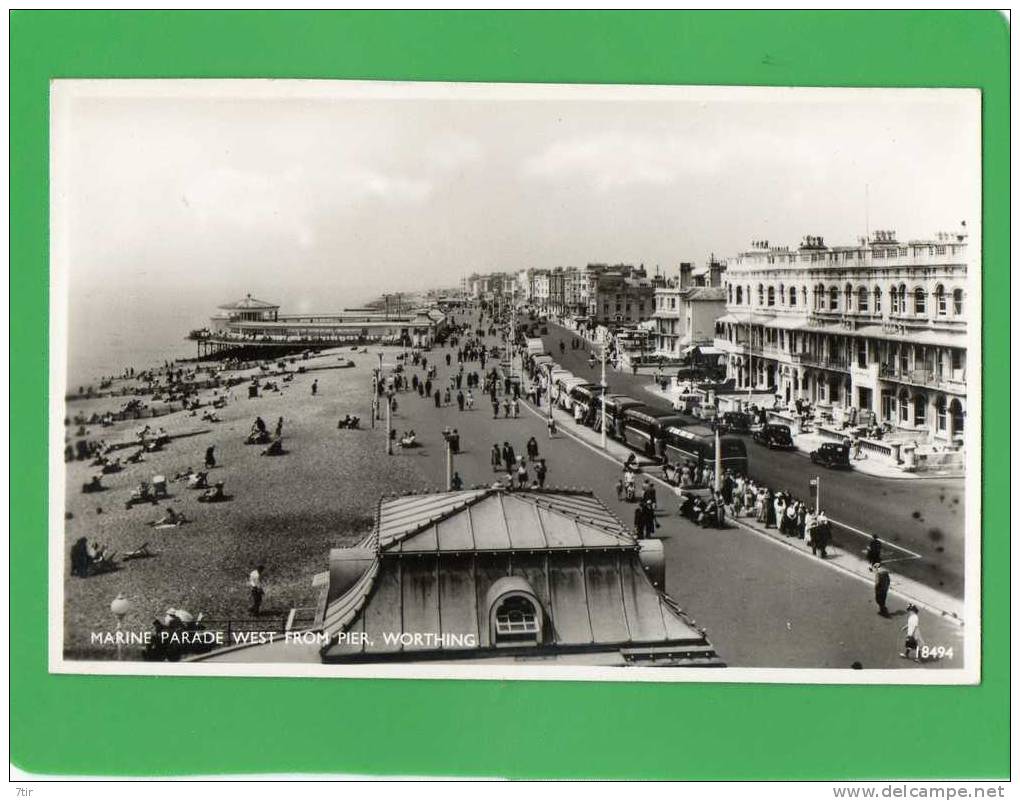 MARINE PARADE WEST FROM PIER WORTHING - Worthing