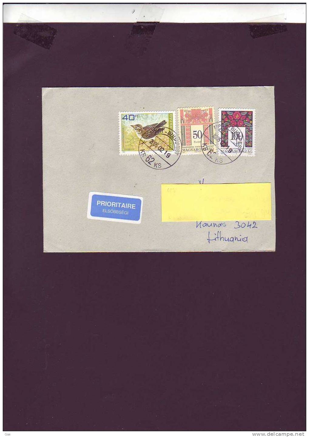 UNGHERIA 2002 - Lettera Con Yvert  3481-3668 - Briefe U. Dokumente