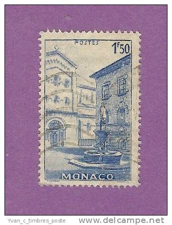 MONACO TIMBRE N° 276 OBLITERE PLACE SAINT NICOLAS 1F50 OUTREMER - Used Stamps