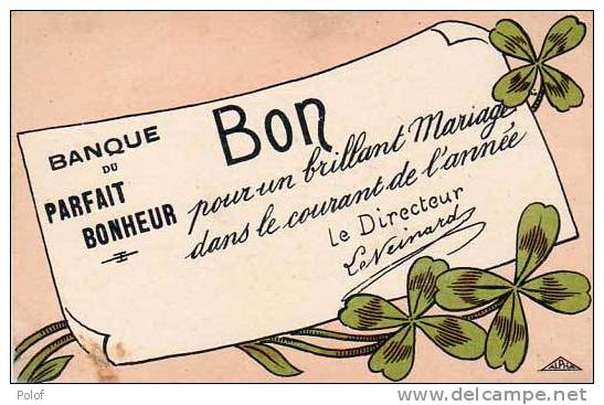 Banque Du Parfait Bonheur - Bon Pour Un Brillant Mariage...   (21469) - Monedas (representaciones)