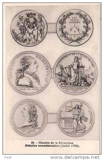 Histoire De La Revolution.- Medailles Commemoratives .   (21471) - Monedas (representaciones)