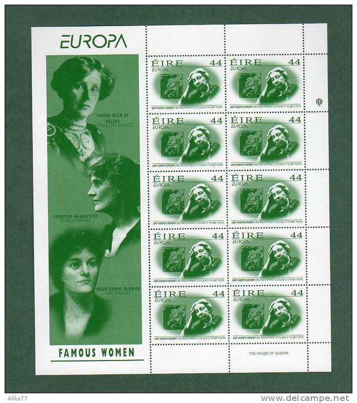 IRLANDE     Neuf **      Y. Et T.   N° 944  En Feuillet De 10 Timbres      Cote: 20,00 Euros - Unused Stamps