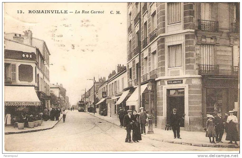 ROMAINVILLE.  La Rue Carnot - Romainville