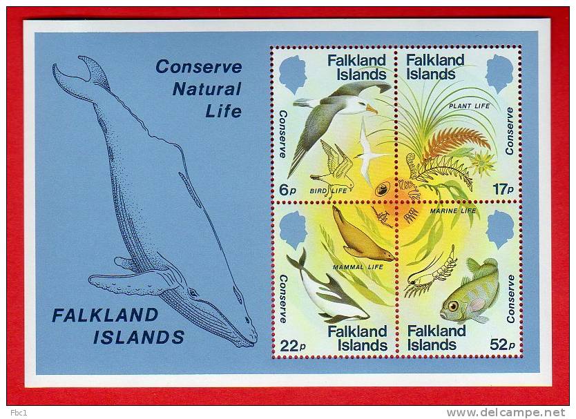 Falkland - BF N°4 (YT) ** - 1984 - Préservation De La Vie De La Nature - - Falklandinseln