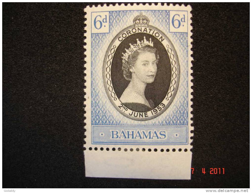 Bahamas 1953 Q. Elizabeth II  Coronation 6d- MNH  SG 194 - 1859-1963 Colonie Britannique