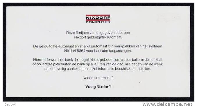 Test Note "NIXDORF" Testnote, 100 Fl, Beids. Druck, RRRRR, UNC - Andere & Zonder Classificatie