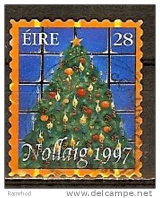 IRELAND 1997 Christmas - 28p Christmas Tree FU Self Adhesive - Used Stamps