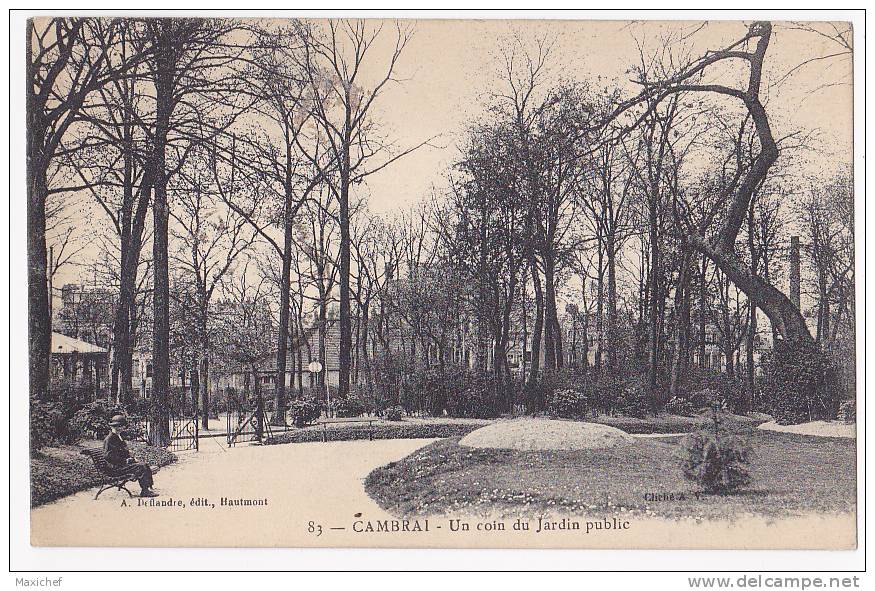 Cambrai - Un Coin Du Jardin Public - A Circulé En 1922 - Cambrai