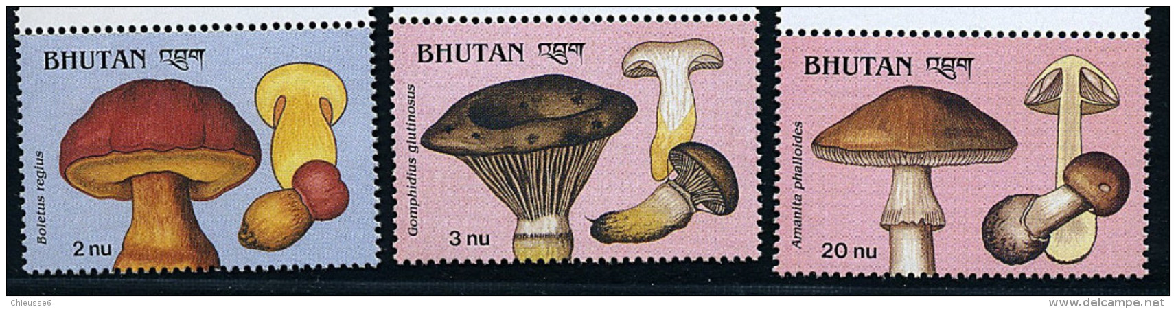 Bhoutan ** N° 850 à 852 - Champignons (lot 11) (19 P14) - Bhutan