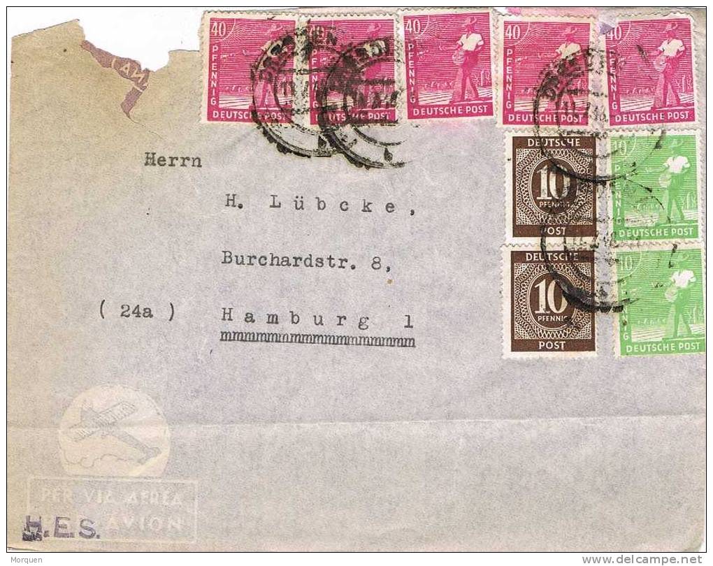 Carta Aerea  Zona Anglo Americana DRESDEN (Alemania) 1948 - Otros & Sin Clasificación