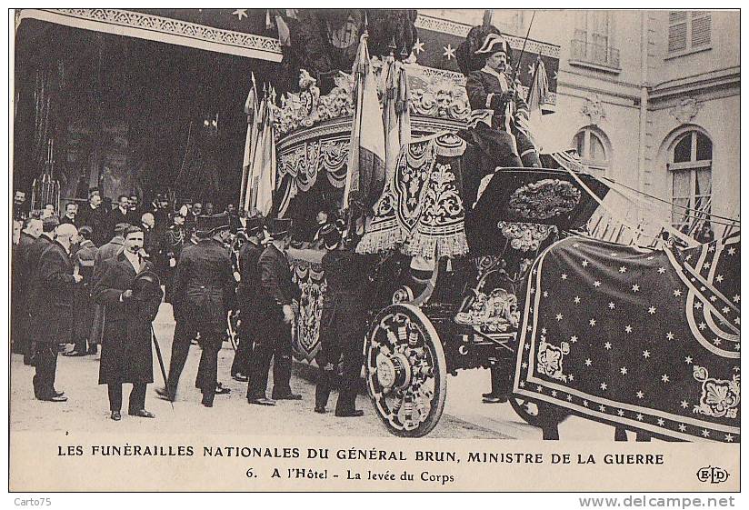 Evènements - Paris - Militaria - Funérailles Du Général Brun -  Attelage Mortuaire - Funérailles