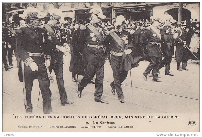 Evènements - Paris - Militaria - Funérailles Du Général Brun -  Généraux - Funérailles