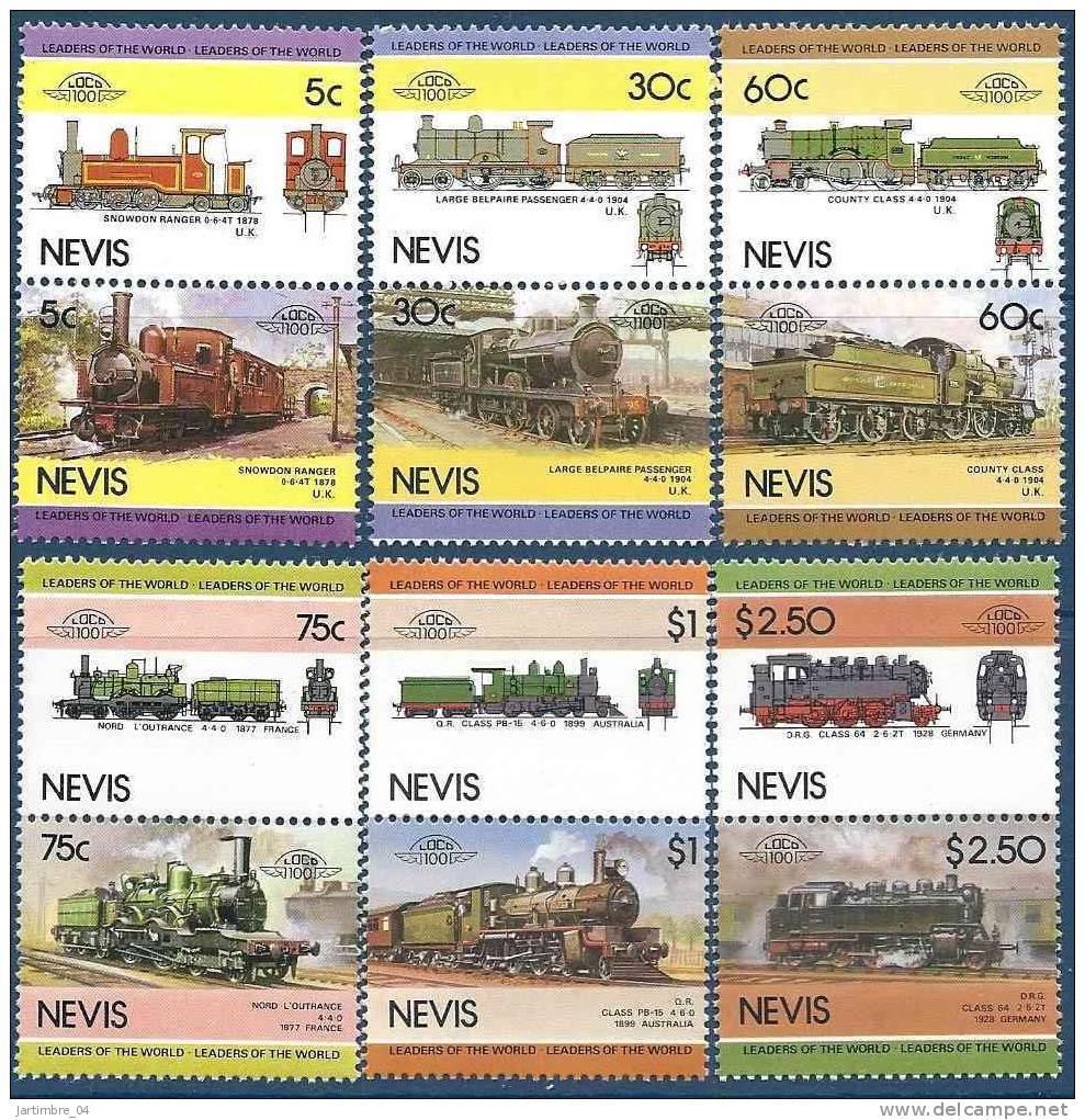1985 NEVIS 299-310** Trains 4 - St.Kitts-et-Nevis ( 1983-...)