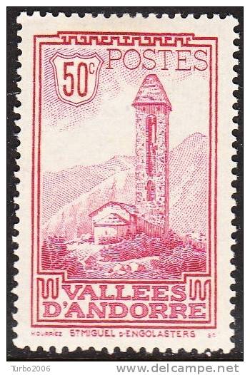Andorra Francais 1932-33 Paysages De La Principauté 50 C Rose Y&T 35 * - Neufs