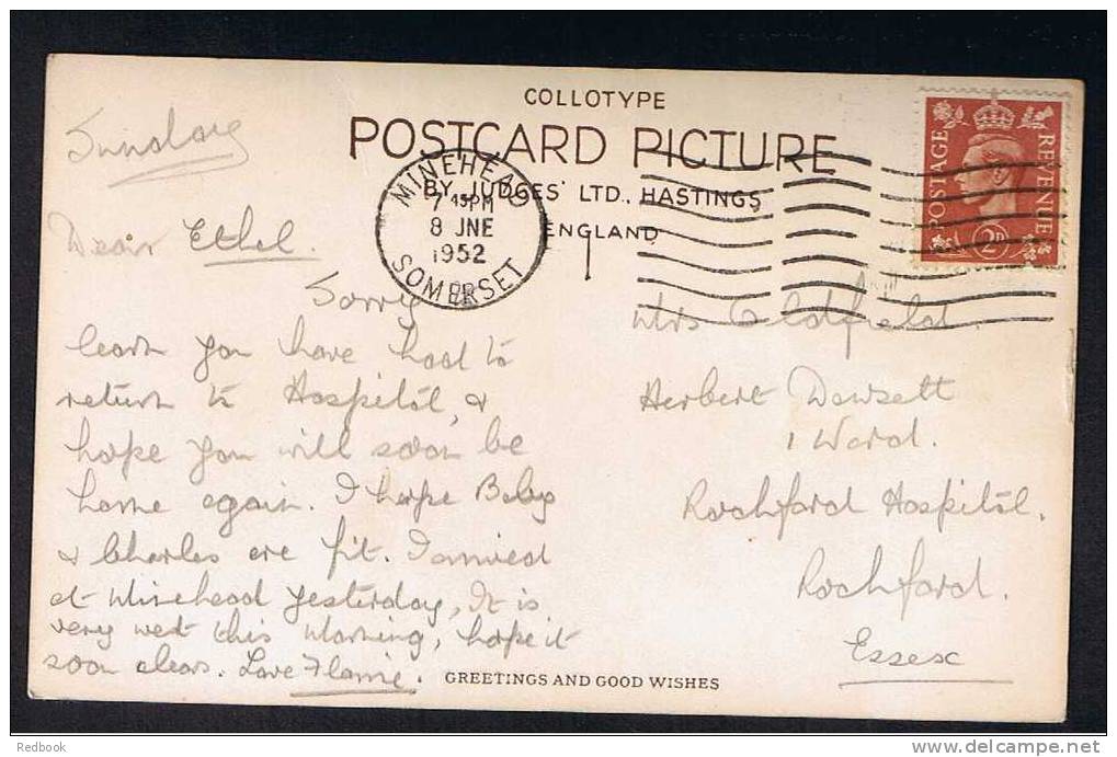 RB 698 - 1952 Judges Postcard The Coast Walk Minehead Somerset - Minehead