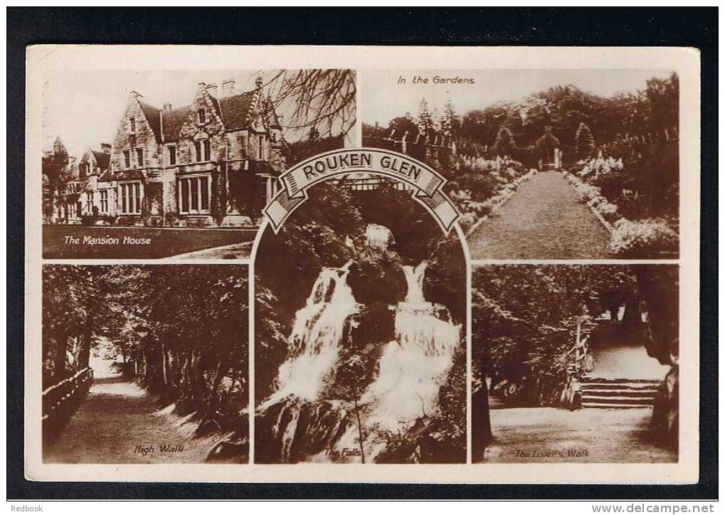 RB 698 - Early Real Photo Multiview Postcard Rouken Glen Glasgow Scotland - Lanarkshire / Glasgow